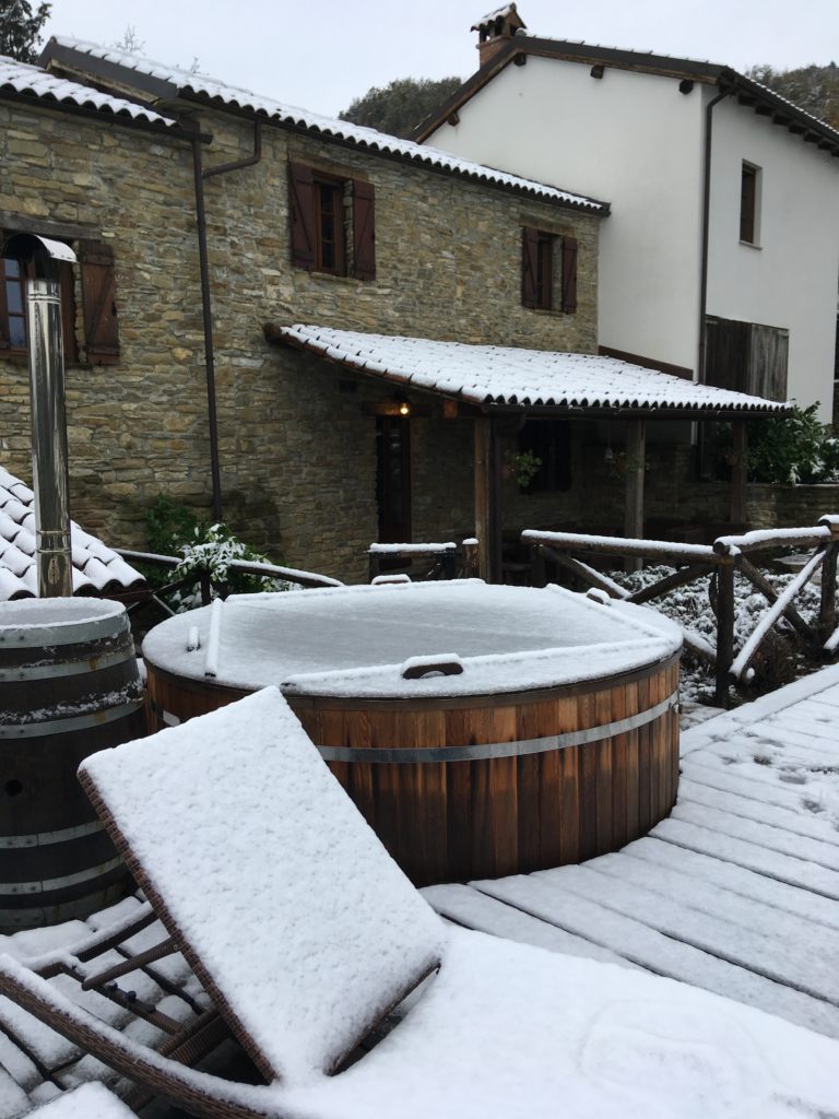 Hottub in de winter