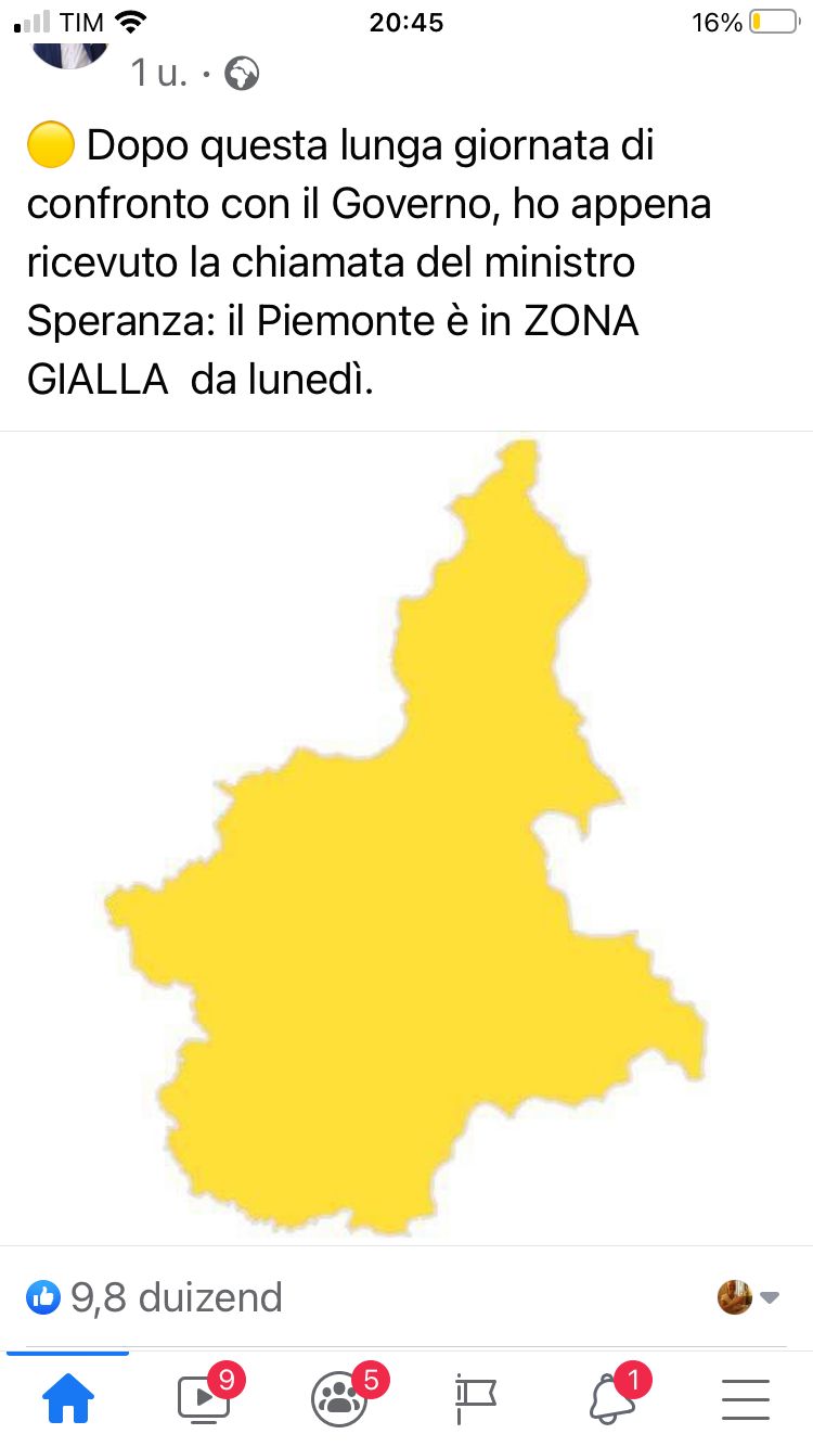 Lees meer over het artikel Piemonte GEEL vanaf vandaag en een terugblik op januari 2021